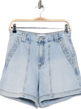 Habitual Braid Embroidery Light Wash Denim Shorts NWT